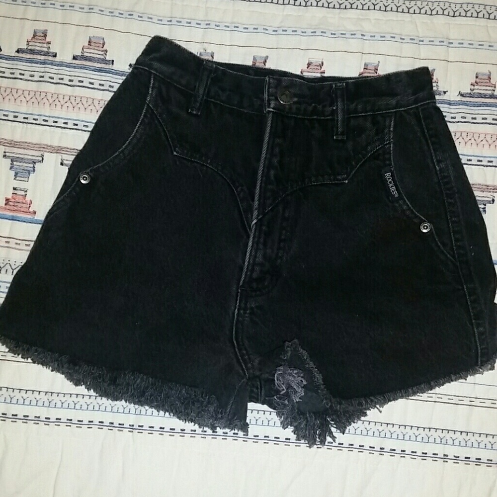 Vintage black cut off shorts